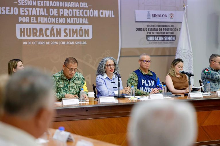 Coordinación y preparación permanente ante efectos del fenómeno natural “Simón” para Sinaloa, resalta Gobernadora Graciela Domínguez